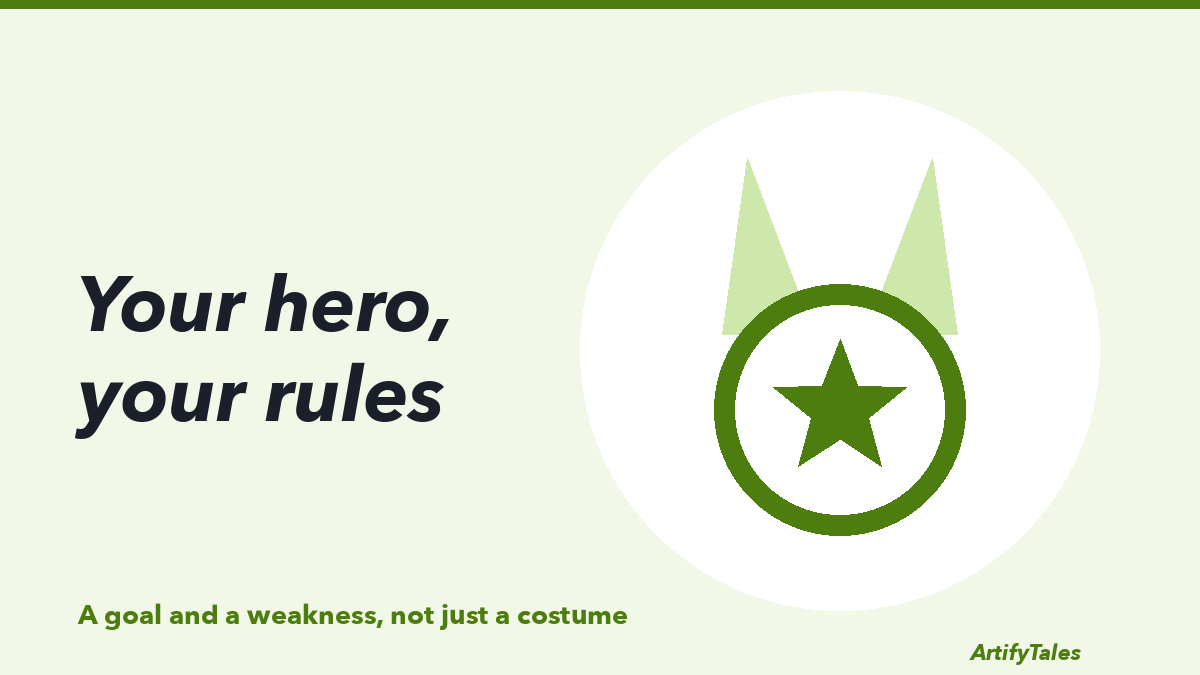 An illustrated medal on a ribbon, the kind a hero might earn at the end of a story.