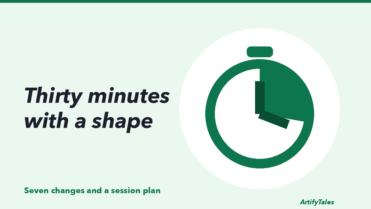 An illustrated stopwatch with a segment marked out.