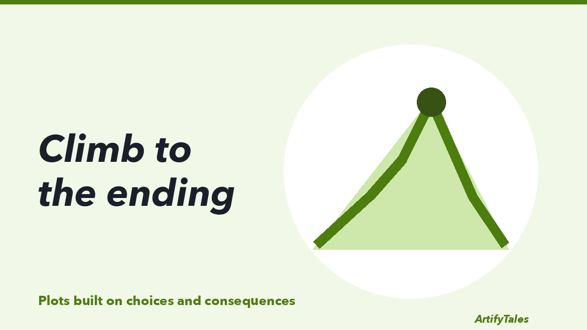 An illustrated mountain with a winding path leading up to a flag at the peak.